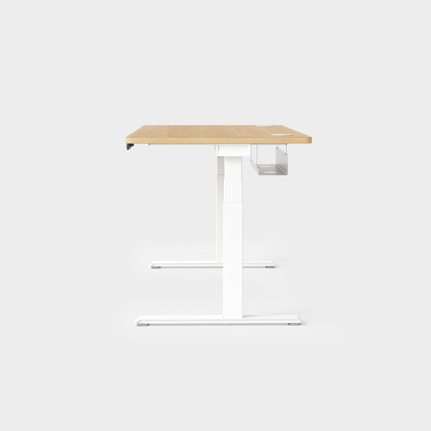 Vernal Standing Desks - Natural Bamboo/White