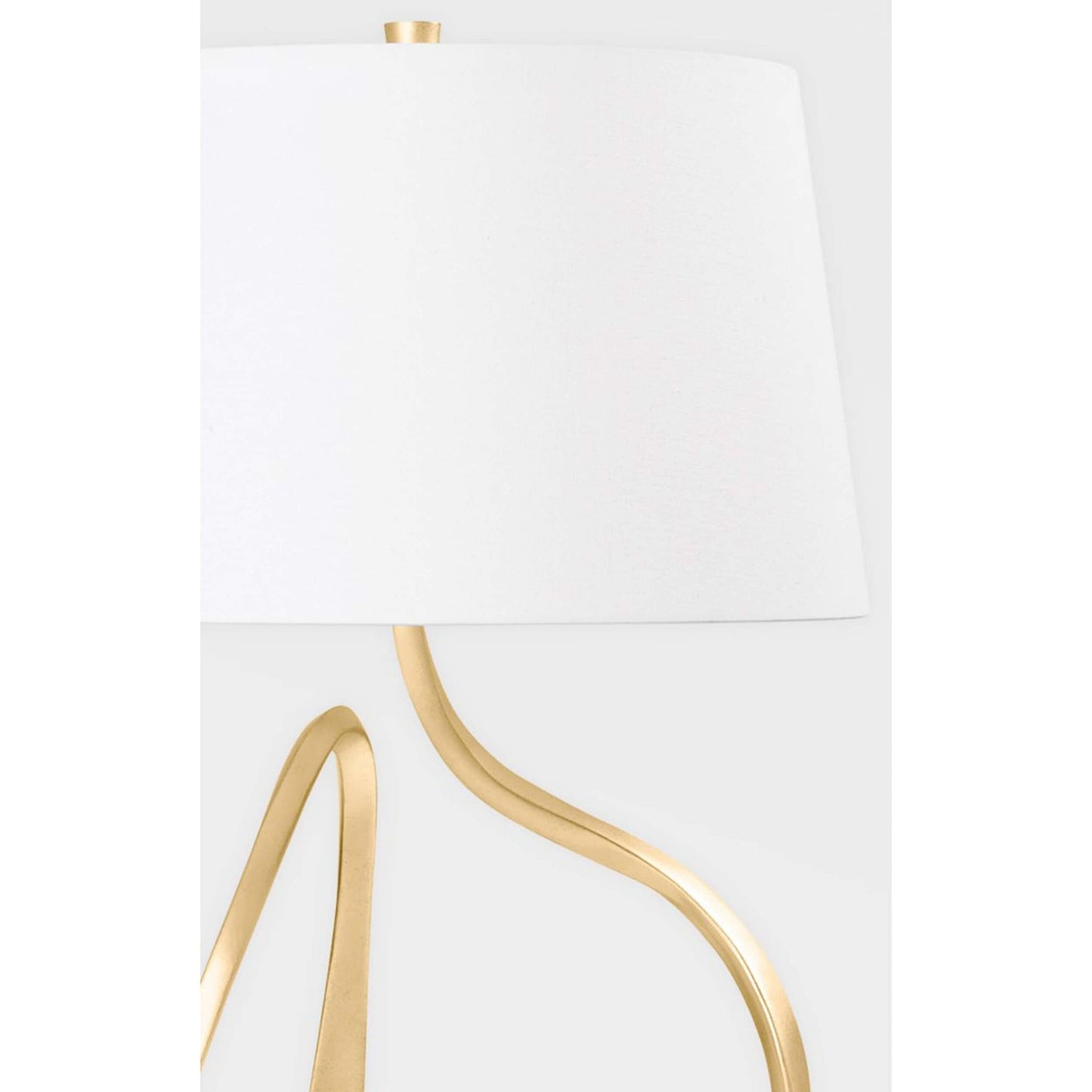 Ceramic table lamp with sculptural, flowing base and soft glow effect—elegant form that radiates ambient light and artistic charm-2