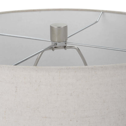 Minimalistic Contour table lamp featuring a slim extruded aluminum frame with integrated wood or fabric interior, soft LED illumination, glare‑free glow, and a USB charging port—forming both functional light and artful storage-5